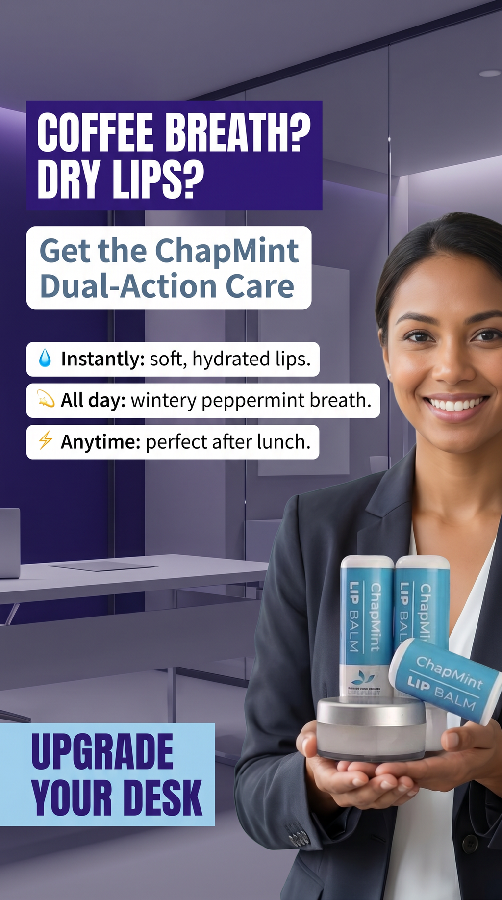 PepperMint Lip Softner, Balm & Breath Freshner