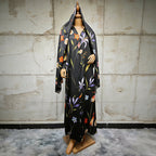 Floral Printed Oversized Abaya with Hijab (MOA297)