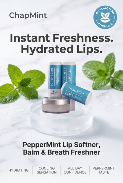 PepperMint Lip Softner, Balm & Breath Freshner