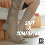 Premium Bamboo Rayon Crew Socks - 3 Pair and 6 Pair Packs Available