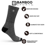 Premium Bamboo Rayon Crew Socks - 3 Pair and 6 Pair Packs Available