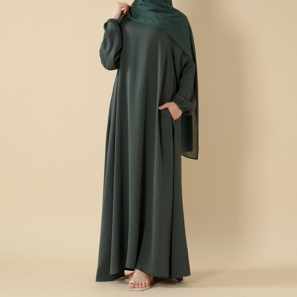 Modest Luxury Premium Nida Abaya | Zoom Umbrella Cut All-Season Abaya (MA233)