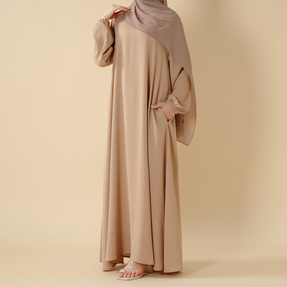 Modest Luxury Premium Nida Abaya | Zoom Umbrella Cut All-Season Abaya (MA233)
