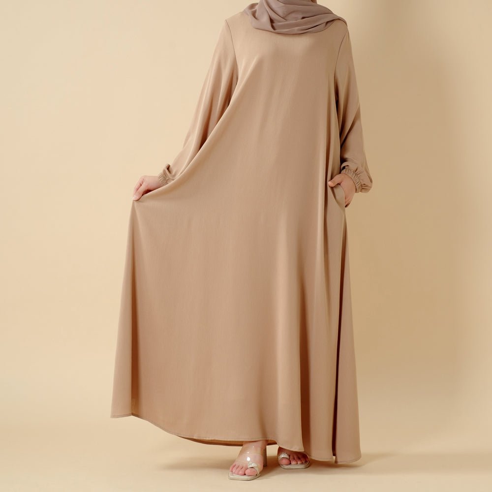 Modest Luxury Premium Nida Abaya | Zoom Umbrella Cut All-Season Abaya (MA233)