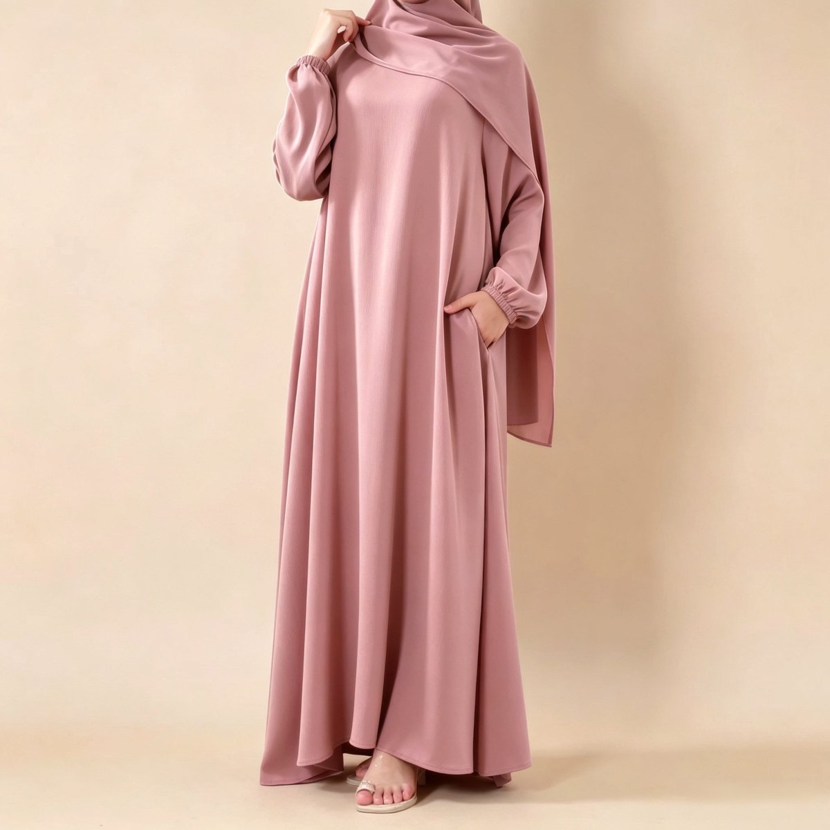 Modest Luxury Premium Nida Abaya | Zoom Umbrella Cut All-Season Abaya (MA233)