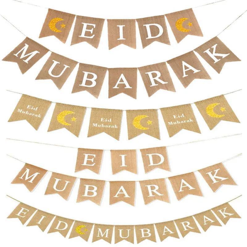MR026 EID MUBARAK Party Decorative Banner